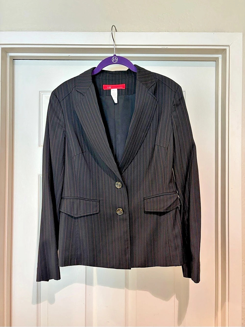 Anne Klein Pinstripe Blazer and Pants Set Size 8 Like New